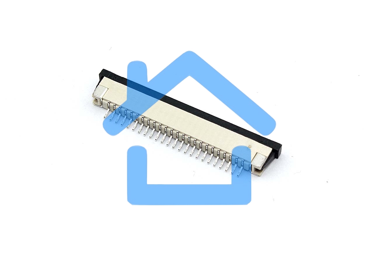 Разъем FPC  Half Coverage Bottom Contact 1.0K-BX-24PWB 24 pin высота 2мм шаг 1мм