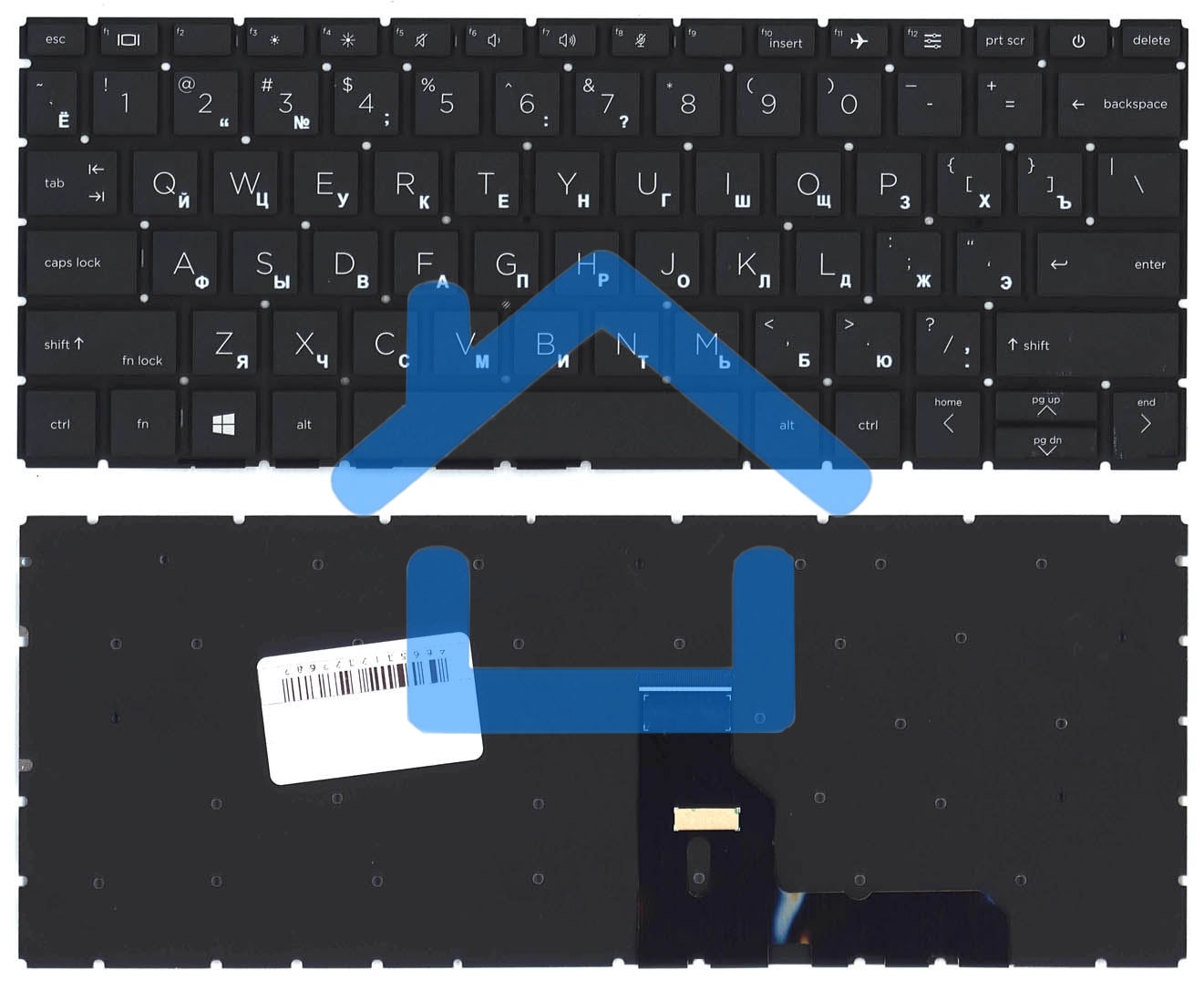 Клавиатура для ноутбука HP Probook 430 435 G8 черная