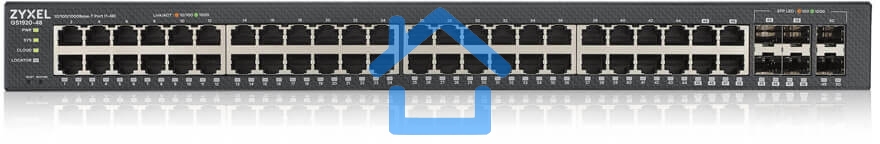 Коммутатор ZYXEL GS1920-48v2 Hybrid Smart switch Zyxel Nebula Flex, 44xGE, 4xCombo (SFP/RJ-45), 2xSFP, Standalone / cloud management