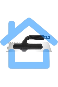 Гладилка нержавеющая 130х270 мм, зуб 6х6 мм, пластиковая ручка Rexant