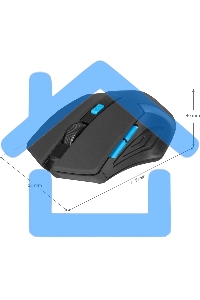 Мышь беспроводная Defender Accura MM-275 синий, 1600 dpi, радиоканал, USB, кнопки - 6