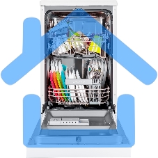 Посудомоечная машина Maunfeld MWF08S, белый, 44.8 см, 9 компл., 49 дБ, класс A+