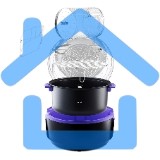 Аэрогриль Kitfort КТ-2219-1 Мощность 1200–1400 Вт.Емкость чаши 10 л. черный