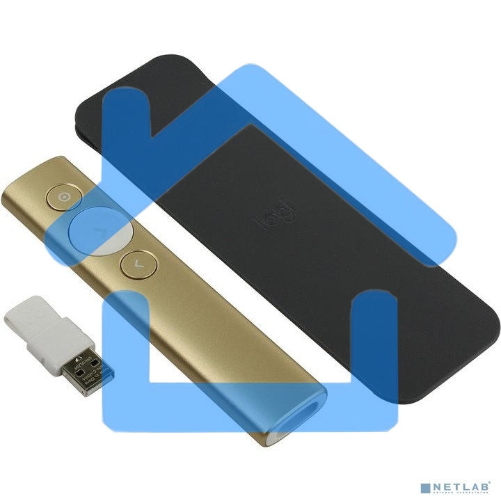 Презентер Logitech Spotlight золотистый, радиоканал, USB, кнопки - 3