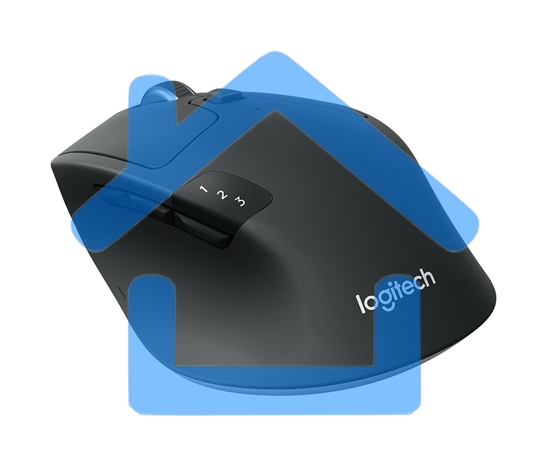 Мышь беспроводная Logitech M720 Triathlon черный, 1000 dpi, радиоканал, Bluetooth, USB, кнопки - 8