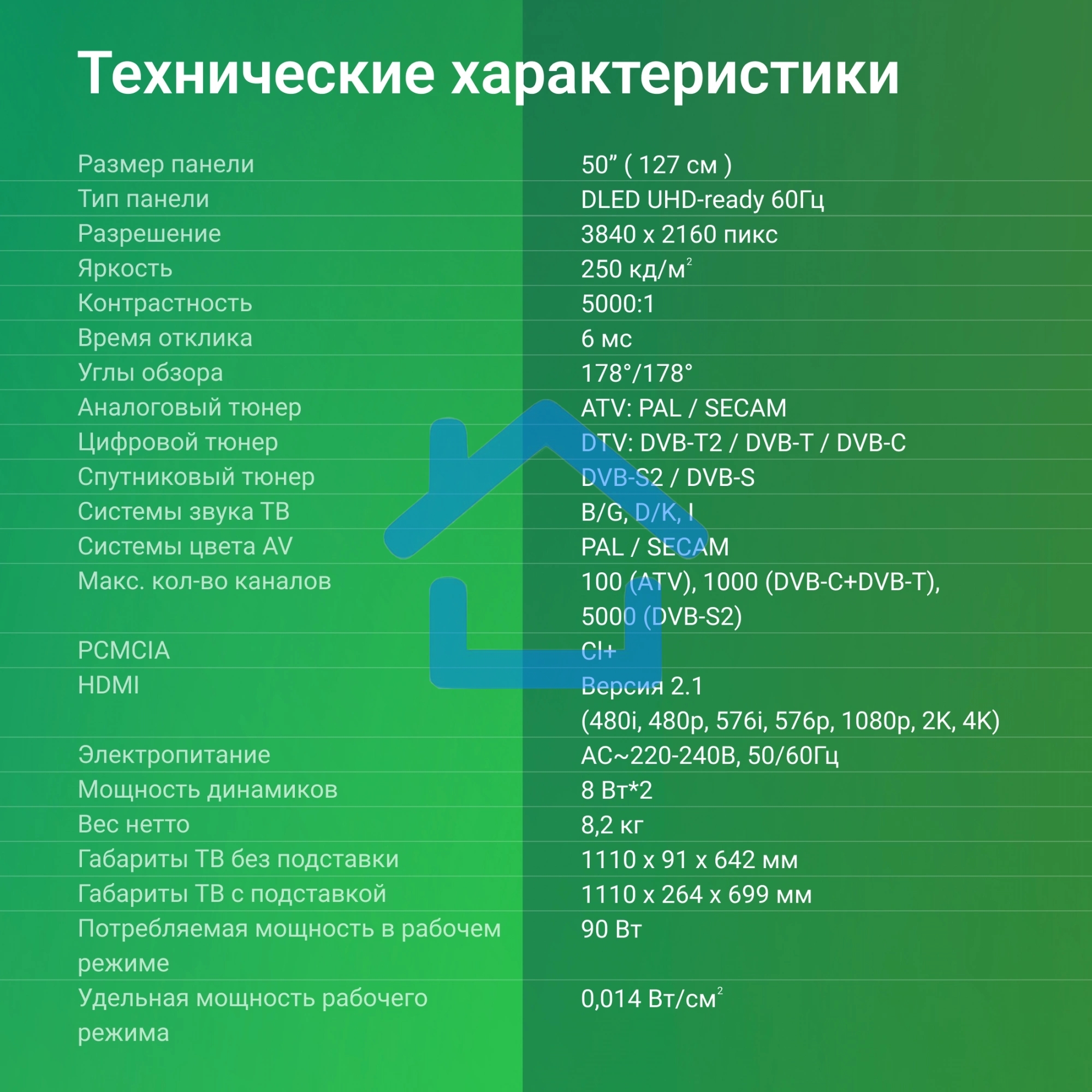 Телевизор Digma 50
