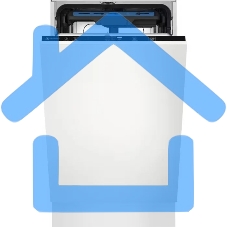 Встраиваемая посудомоечная машина Electrolux EEA23200L, черный, 44.6 см, 10 компл., 46 дБ, класс E