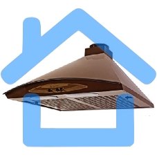 Вытяжка каминная Gefest ВВ 2 К17 коричневый/золотистый, 50 см, 180 куб. м/ч, 64 дБ