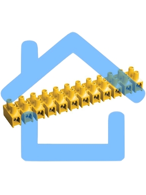 Зажим винтовой ЗВИ-20 н/г 4-10кв.мм 12пар жел. ИЭК UZV7-020-06