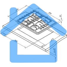 Газовая варочная панель Darina 1T1 BGM341 11 W, белая