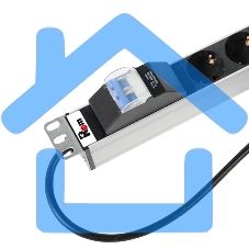 Вертикальный блок розеток Rem-16 с авт. 16А, 25 Shuko, 16A, алюм., 42-48U, шнур 3 м.