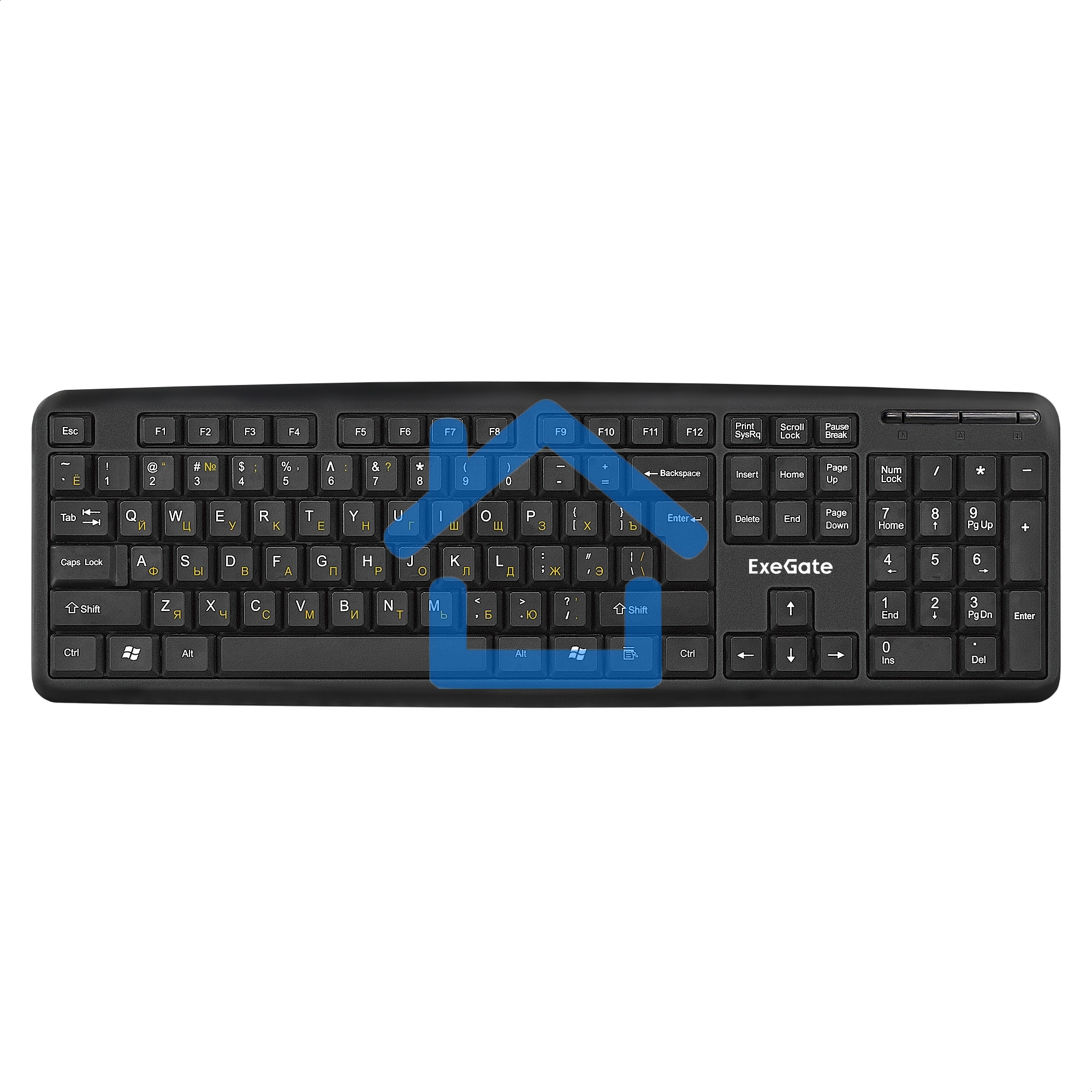 Клавиатура ExeGate Professional Standard LY-331L2-OEM (USB, полноразмерная, влагозащищенная, 104кл., Enter большой, длина кабеля 2,2м, черная, brown box)