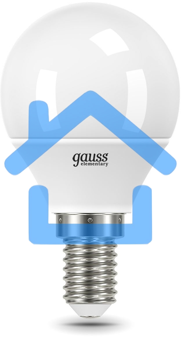Лампа светодиодная LED 8Вт E14 220В 4100К Elementary шар 53128 Gauss