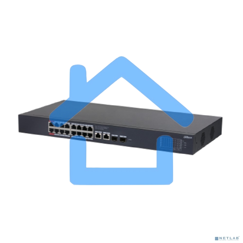 Коммутатор Dahua DH-CS4220-16GT-190 16x100Мбит/с 2x1Gbит/с 2xКомбо(1000BASE-T/SFP) управляемый