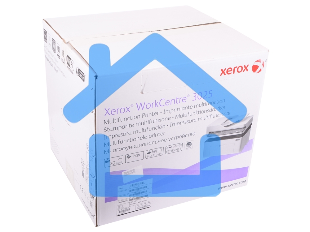 МФУ лазерное Xerox WorkCentre 3025NI (WC3025NI#), A4, ч/б, печ. до 20 стр/мин., скан. до 17 стр/мин., 1200 x 1200 dpi (печать) 600 x 600 dpi (скан.), Wi-Fi, Ethernet, USB