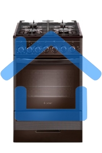 Плита комбинированная Gefest ПГЭ 5502-02 0045 коричневый, конфорок 4 газовых, духовка 55 л, 50 см x 85 см x 58.5 см