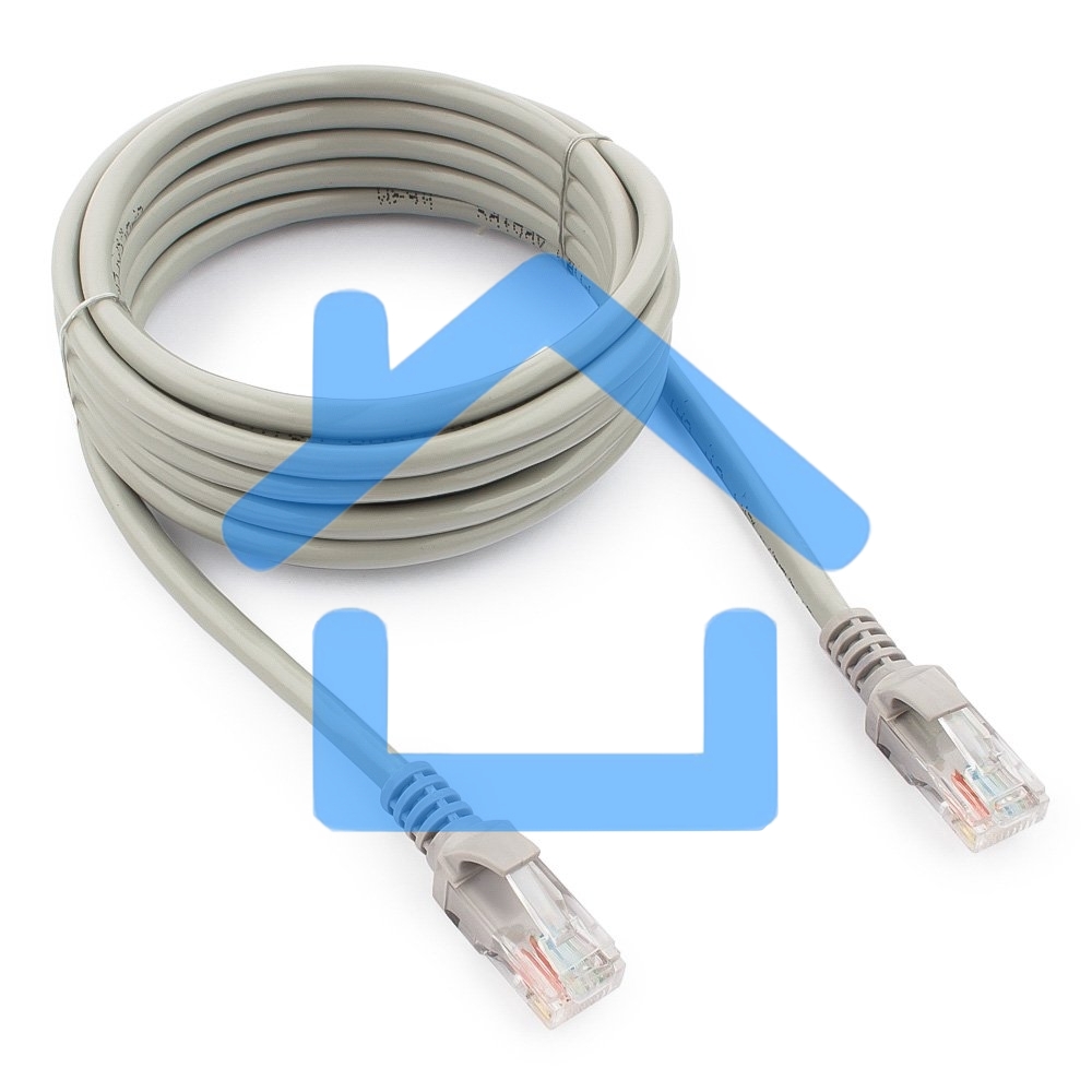 Патч-корд UTP Cablexpert кат.5e, 3м, литой, многожильный (серый)