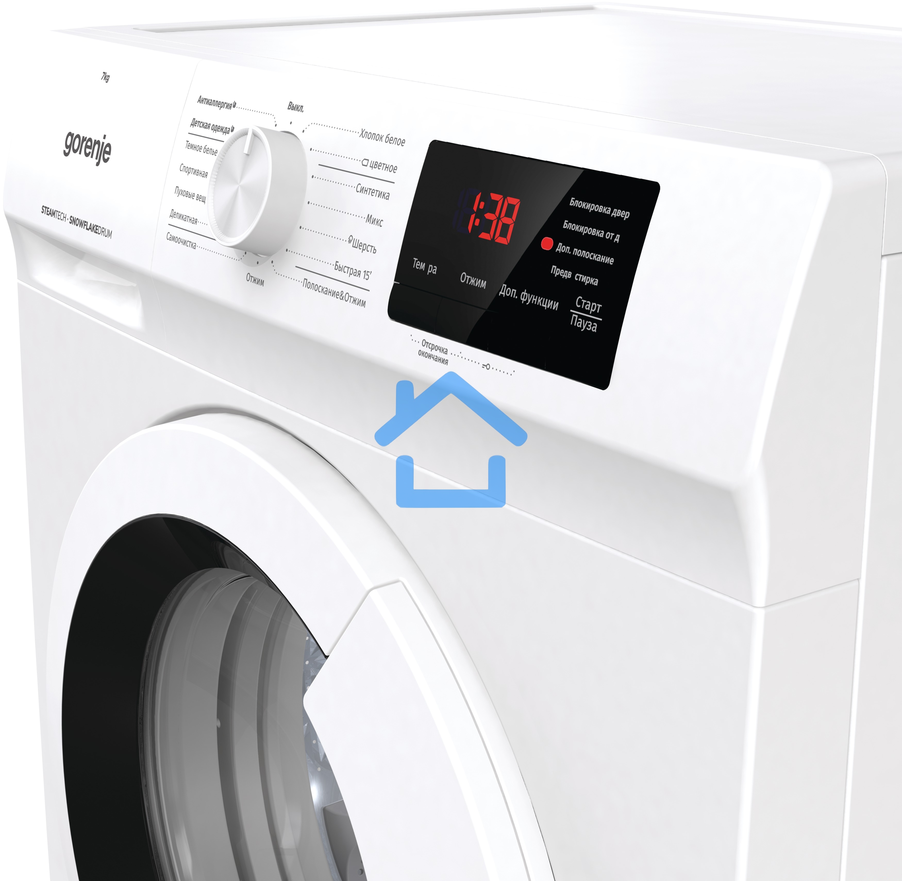 Стиральная машина Gorenje WHE72SFS белый загр. фронтальная макс.: 7 кг 1200об/мин класс: А