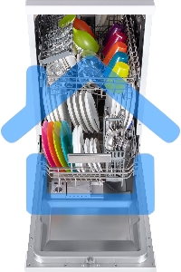 Посудомоечная машина Maunfeld MWF08S, белый, 44.8 см, 9 компл., 49 дБ, класс A+