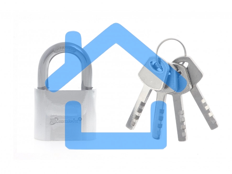 Замок навесной Matrix, хромированное покрытие 40 мм