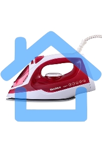 Утюг Blackton Bt SI2110 White-Red. 1200 Вт, Резервуар для воды 200 мл, Постоянная подача пара 18 г/мин, Антипригарная подошва, Индикация готовности к работе, Защита от перегрева, Шарнирное вращение шнура на 360', Длина сетевого шнура 1.6 м