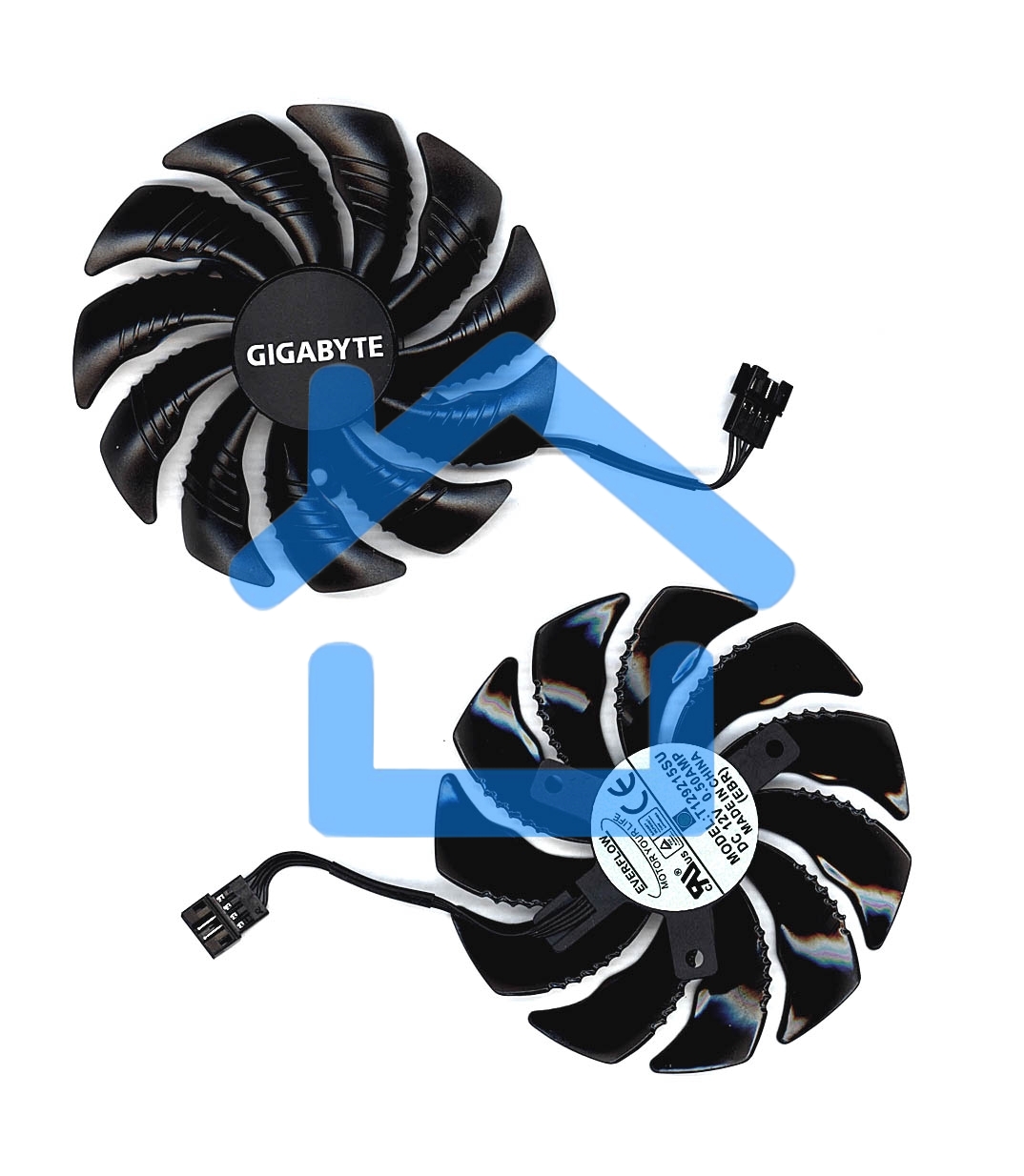 Вентилятор (кулер) для видеокарты Gigabyte RX 470, 570, 580, GTX 1060 88мм 4-pin