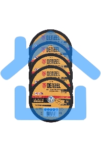 Круг отрезной по металлу Denzel 230 х 2,0 х 22,2 мм, A36TBF, в метал. банке, 5 шт.
