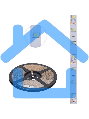 Лента светодиодная 12В, SMD2835, 4,8Вт/м, 60 LED/м, 6500К, 8мм, 20м, для БП с клеммами, IP20 LAMPER