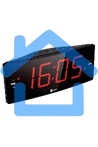 Радиобудильник Harper HCLK-2042, красная подсветка,черный