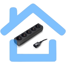 Сетевой фильтр для ИБП ExeGate EX221201RUS SPU-5-1.2B (5 розеток, 1.2м, UPS вилка IEC320-C14, черный)