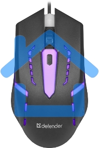 Мышь проводная Defender Hit MB-601 черный, 1200 dpi, USB, кнопки - 4