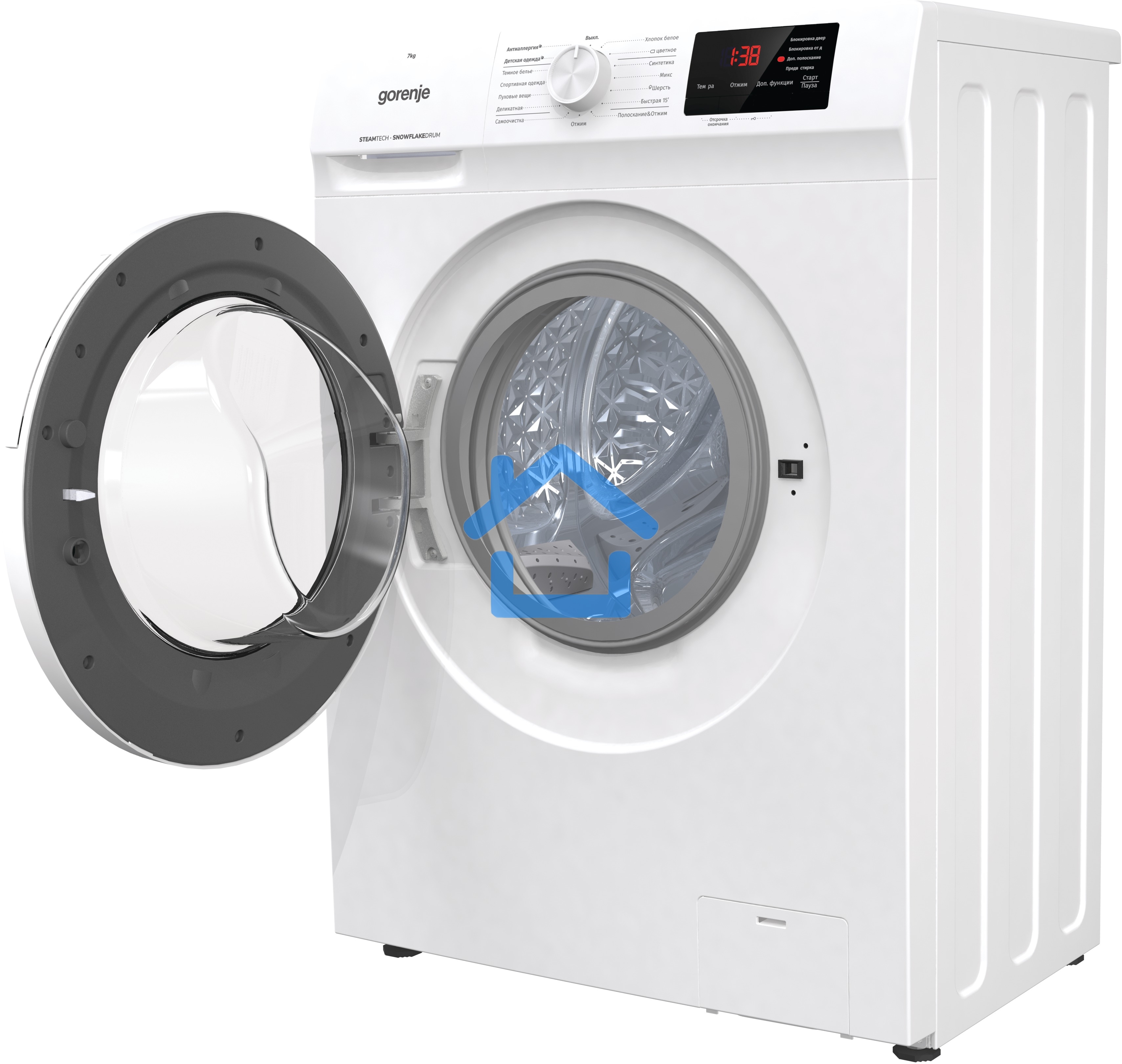 Стиральная машина Gorenje WHE72SFS белый загр. фронтальная макс.: 7 кг 1200об/мин класс: А