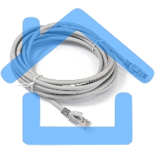 Патч-корд ExeGate EX286385RUS UTP-RJ45-RJ45-5e-5M-LSZH-GY, UTP, cat.5e, LSZH, 5м, серый