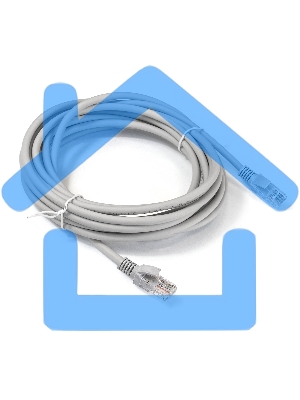 Патч-корд ExeGate EX286385RUS UTP-RJ45-RJ45-5e-5M-LSZH-GY, UTP, cat.5e, LSZH, 5м, серый