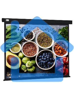 Экран Cactus 187x332см Wallscreen CS-PSW-187X332-BK 16:9 настенно-потолочный рулонный черный