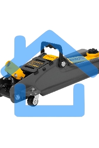 Домкрат гидравлический подкатной с фиксатором Denzel 2,5 т,85-385 мм, в пласт. кейсе