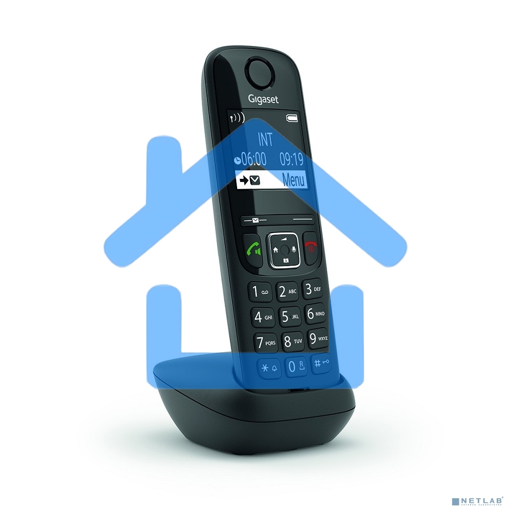 Дополнительная трубка Dect Gigaset AS690HX черный для AS690