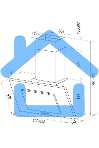 Вытяжка наклонная Maunfeld Tower C 60 черный, 60 см, 650 куб. м/ч, 51 дБ