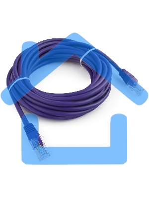Патч-корд UTP Cablexpert кат.5e, 5м, литой, многожильный, фиолетовый