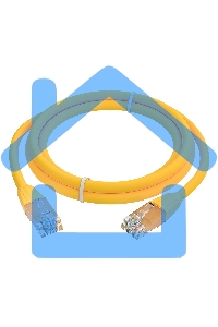 Патч-корд GCR прямой 1.0m LSZH UTP кат.6, желтый, 24 AWG, литой без фиксатора, ethernet high speed, RJ45, T568B