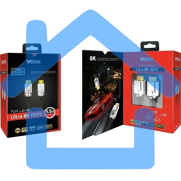 Кабель HDMI 19M/M,ver. 2.1, 8K@60 Hz 1.5m VCOM <CG862-1.5M> VCOM/TELECOM