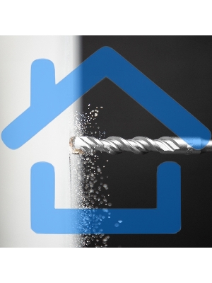 Бур по бетону Denzel двойная спираль, Cobalt W-tip, 16x160 мм, SDS PLUS