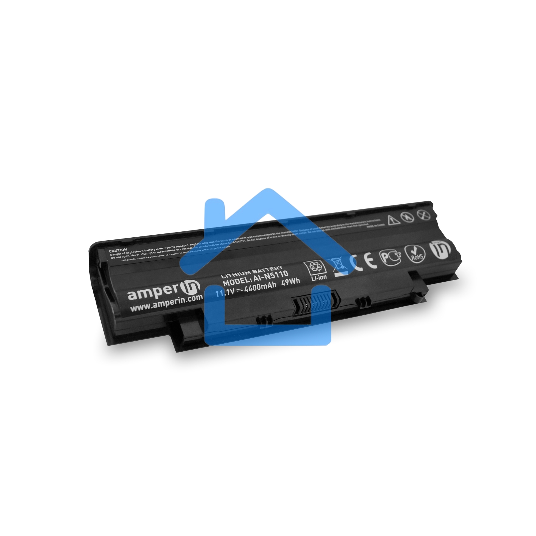Аккумуляторная батарея Amperin для ноутбука Dell 13R, 17R, M, N Series 11.1v 4400mAh (49Wh) AI-N5110