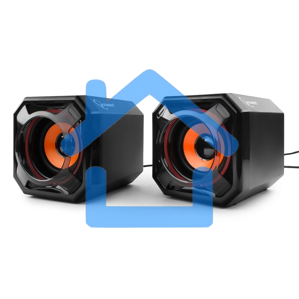 Акустическая система 2.0 Gembird SPK-405, пассив. излучатели, черный, 5 Вт, рег. громкости USB-питание