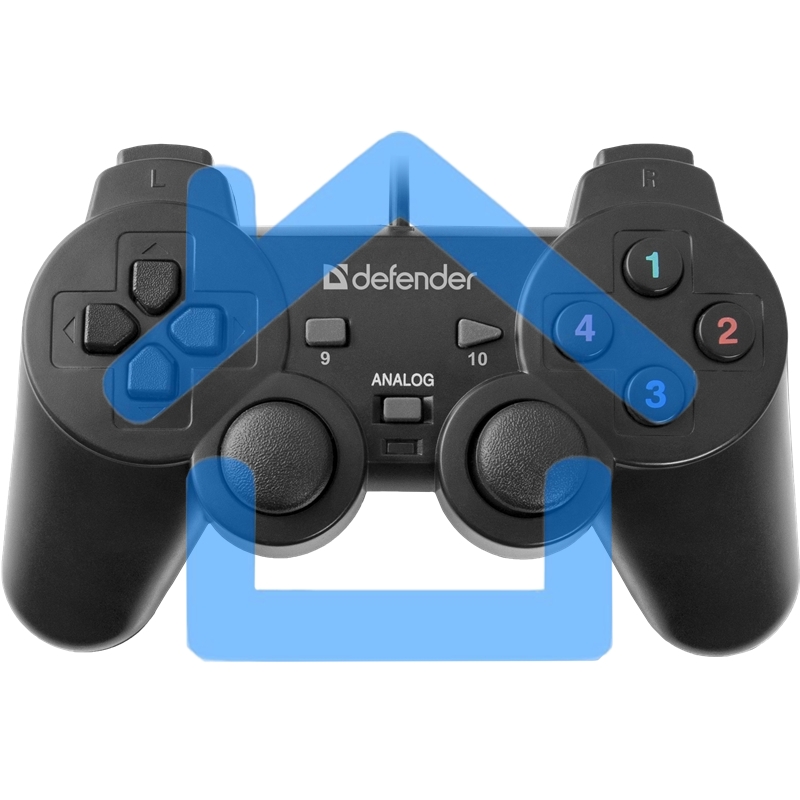 Геймпад Defender Omega USB, Проводной геймпад, 12 кнопок, 2 стика