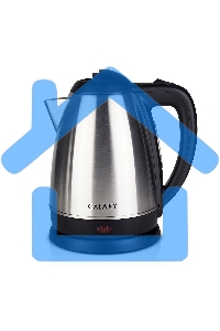 Чайник электрический Galaxy GL 0304, серый, металл, 2000 Вт, 1,8 л, съемный фильтр, шкала уровня воды