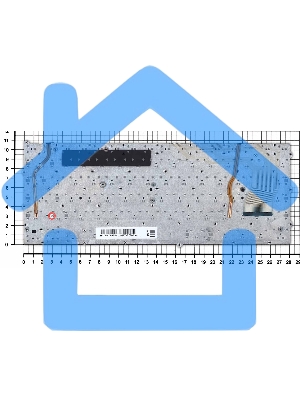 Клавиатура для ноутбука Samsung NP940X3G, черная с подсветкой