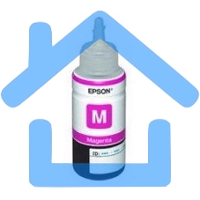 Чернила Epson T6643 Magenta (C13T66434A) пурпурные, контейнер 70 мл., для L100/L110/L120/L1300/L200/L210/L300/L350/L355/L550