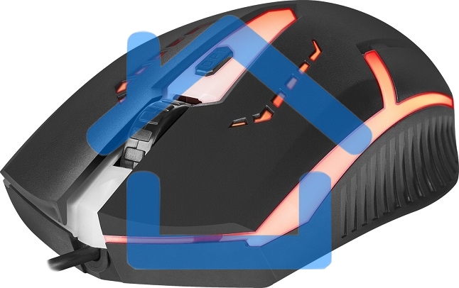 Мышь проводная Defender Hit MB-601 черный, 1200 dpi, USB, кнопки - 4