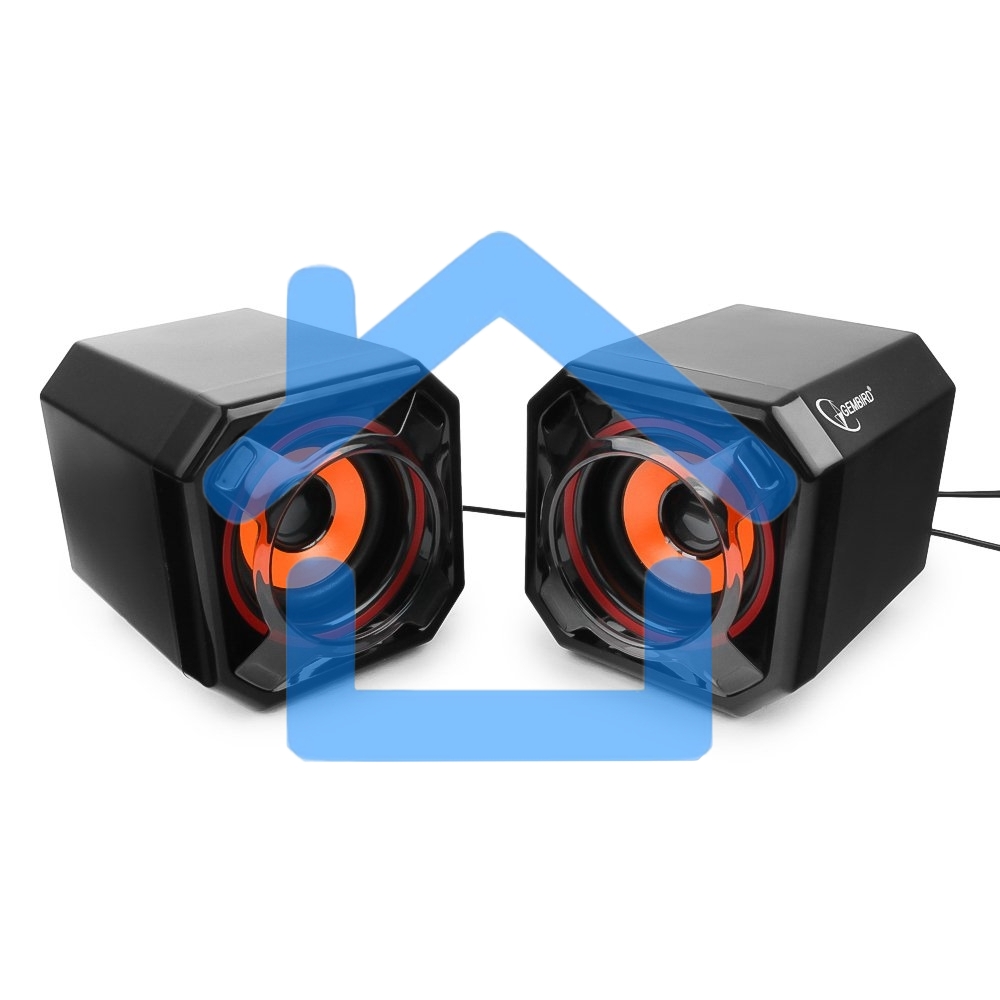 Акустическая система 2.0 Gembird SPK-405, пассив. излучатели, черный, 5 Вт, рег. громкости USB-питание